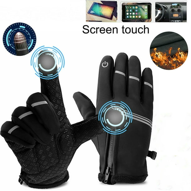 Womens Mens Gloves Windproof Screen Touch Non Slip Cycling Gloves Waterproof